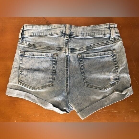 Pacsun Juniors‎ Distressed Super Stretch Shortie Jean Short - Picture 2 of 9